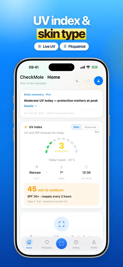 CheckMole iOS app screenshot