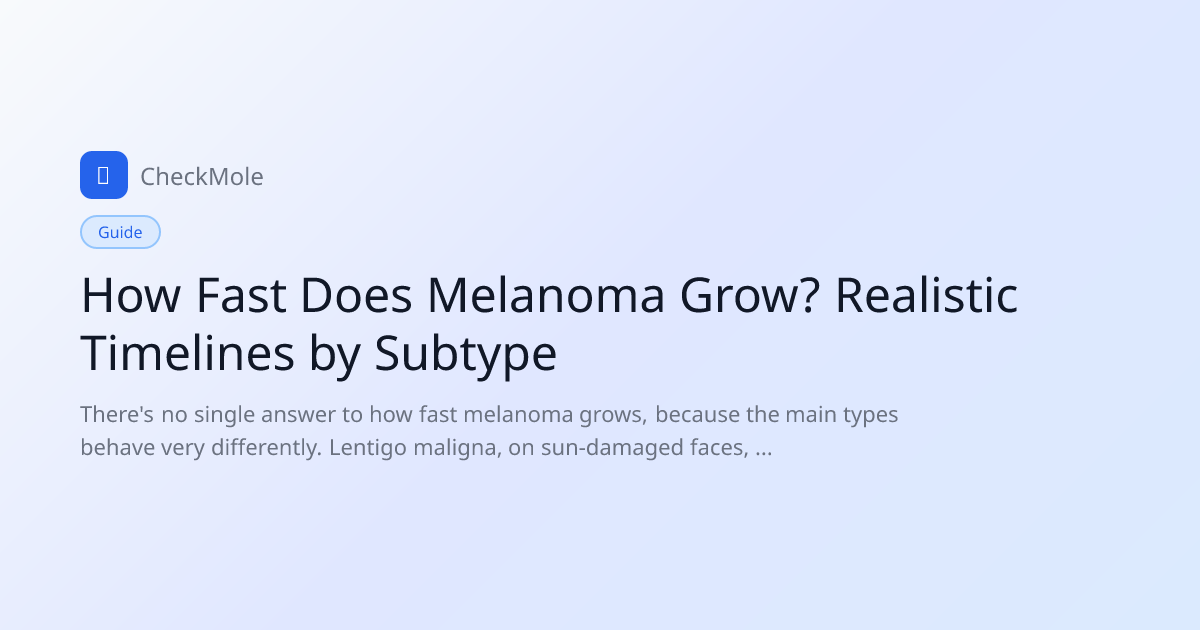 How Fast Does Melanoma Grow? Speed by Subtype (Days, Weeks, Years ...